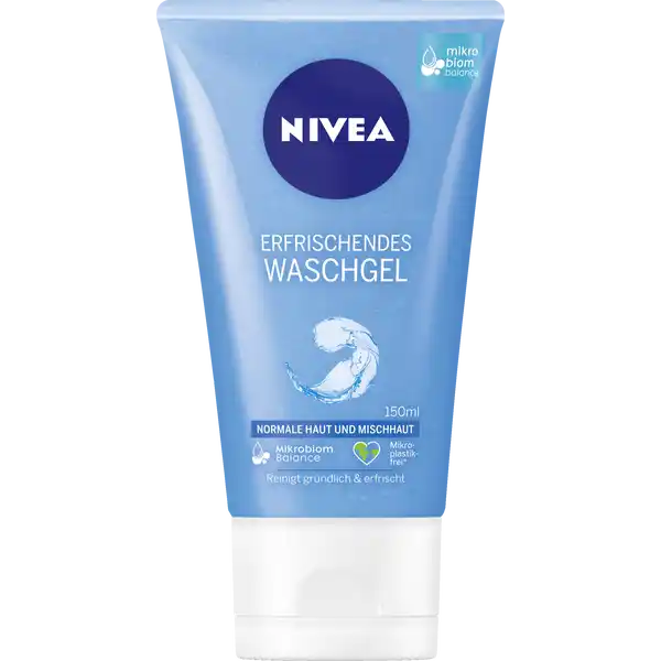 NIVEA Erfrischendes Waschgel: Цвет: Produktbeschreibung und details Mchten Sie Ihre Haut grndlich reinigen und erfrischen Das NIVEA Erfrischende Waschgel reinigt die Haut grndlich und im Gleichgewicht mit dem hauteigenen Mikrobiom das hauteigene Mikrobiom ist wie eine unsichtbare Schutzhlle aus natrlichen Bakterien  sie ist wichtig um die Gesundheit und Schnheit der Haut zu bewahren reinigt grndlich erhlt die natrliche Feuchtigkeitsbalance der Haut und erfrischt  fr ein sauberes Hautgefhl die Vertrglichkeit ist dermatologisch besttigt frei von MikroplastikPartikeln gem UNEPDefinition fr normale Haut und Mischhaut Kontaktdaten Beiersdorf AG Unnastrasse   Hamburg wwwniveade     Anwendung und Gebrauch Tragen Sie das Waschgel auf der feuchten Haut von Gesicht Hals und Dekollet auf und sparen Sie dabei die Augenpartie aus Massieren Sie die Haut sanft und splen Sie das Gel mit lauwarmem Wasser ab Inhaltsstoffe Aqua Cocamidopropyl Betaine Sodium Myreth Sulfate Acrylates Copolymer Glycerin Nelumbo Nucifera Flower Extract Tocopherol Tocopheryl Acetate Lauryl Glucoside Sodium Lauryl Sulfate PEG Hydrogenated Castor Oil PEG Hydrogenated Glyceryl Palmate Benzophenone Sodium Chloride Polyquaternium Sodium Hydroxide Phenoxyethanol Methylparaben Ethylparaben Sodium Sulfate Geraniol Benzyl Alcohol Linalool Triethanolamine Parfum CI  CI
https://www.rossmann.de/de/pflege-und-duft-nivea-erfrischendes-waschgel/p/4005900758415