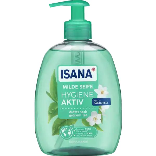 ISANA Milde Seife Hygiene-Aktiv: Цвет: https://www.rossmann.de/de/pflege-und-duft-isana-milde-seife-hygiene-aktiv/p/4305615776484
Produktbeschreibung und details Die ISANA SEIFE HYGIENE AKTIV reinigt Ihre Hnde sanft und zuverlssig mit ausgesuchten Waschsubstanzen Die Formulierung mit antibakteriellem WirkstoffKomplex schtzt vor Bakterien Der enthaltene SoftpflegeKomplex hlt Ihre Hnde zart und geschmeidig Weiterfhrende Informationen zum Thema Klimaneutralitt finden Sie unter rossmanndeklimaneutral und unter climatepartnercom Kontaktdaten Dirk Rossmann GmbH Isernhgener Strae   Burgwedel wwwrossmannde UrsprungslandHerkunftsort Deutschland Testurteile Qualittssiegel ampamp Verbandszeichen Anwendung und Gebrauch Die Hygiene Aktiv Seife gleichmig auf den Hnden inkl Finger und Fingerngel verteilen  Sekunden einwirken lassen und grndlich unter flieendem Wasser absplen Inhaltsstoffe Aqua Sodium Laureth Sulfate Cocamidopropyl Betaine Sodium Chloride Lactic Acid CocoGlucoside Glyceryl Oleate Parfum Sodium Lactate Sodium Benzoate Hydrogenated Vegetable Glycerides Citrate Tocopherol Citric Acid Sodium Sulfate Linalool Benzyl Salicylate Limonene Hexyl Cinnamal CI  CI