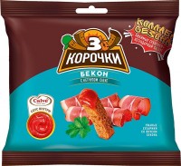 «3 Корочки», сухарики со вкусом бекона и кетчупом «Calve», 85г: 