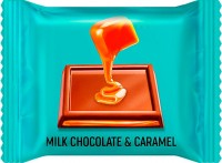 «O'Zera», молочный шоколад Milk & Caramel с мягкой карамельной начинкой (коробка 1,2кг): 