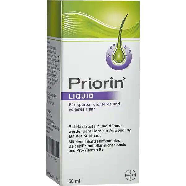 Priorin Liquid: Цвет: Produktbeschreibung und details fr sprbar dichteres und volleres Haar bei Haarausfall und dnner werdendem Haar zur Anwendung auf der Kopfhaut mit dem Inhaltsstoffkomplex Baicapil auf pflanzlicher Basis und ProVitamin B nicht krankheitsbedingter Haarausfall Kontaktdaten Bayer Vital GmbH D Leverkusen Deutschland wwwpriorinde Anwendung und Gebrauch x tglich  ml  Sprhste auf die gesamte Kopfhaut aufsprhen und sanft in die Kopfhaut einmassieren Nicht aussplen Gebrauch Aufbewahrung und Verwendung Aufbewahrungs und Verwendungsbedingungen Nicht ber  C lagern Inhaltsstoffe Aqua Alcohol Hexanediol Propanediol Glycerin PEG Dimethicone Panthenol Arginine Lactic Acid Tetrasodium Glutamate Diacetate Hydroxypropyl Guar Triticum Vulgare Germ Extract Glycine Soja Germ Extract Troxerutin Parfum Gluconolactone Scutellaria Baicalensis Root Extract Sodium Benzoate Calcium Gluconate Citric Acid Sodium Hydroxide Ohne Parabene
https://www.rossmann.de/de/gesundheit-priorin-liquid/p/2050000000089