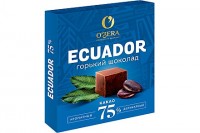 «OZera», шоколад Ecuador, содержание какао 75%, 90г: 