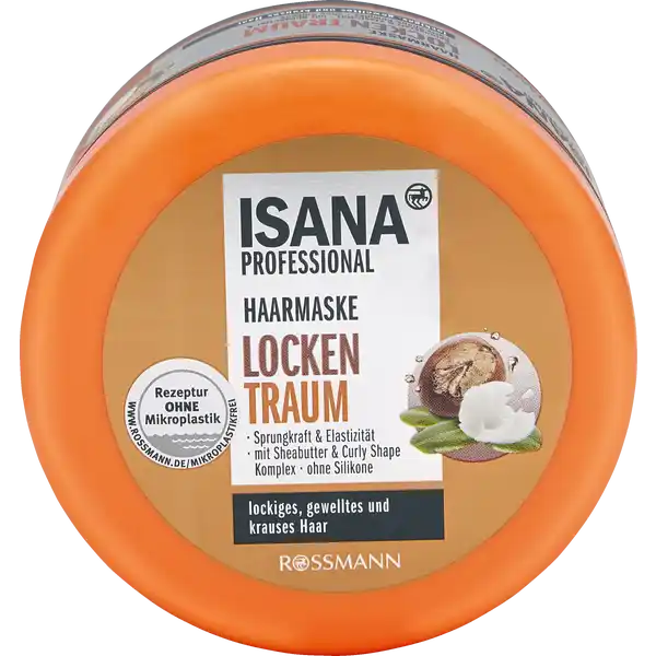 ISANA PROFESSIONAL Haarmaske Locken Traum: Цвет: Produktbeschreibung und details ISANA PROFESSIONAL HAARMASKE LOCKEN TRAUM wurde speziell fr die Bedrfnisse von lockigem krausem und gewelltem Haar entwickelt Die Formulierung mit Curly Shape Komplex und Sheabutter schenkt schwerelose Pflege und Feuchtigkeit Trockene strrische Locken werden gebndigt und gepflegt Fr ein seidig glnzendes Haarfinish und einen definierten lebendigen LockenLook fr lockiges gewelltes und krauses Haar ohne Silikone Rezeptur zu  ohne Mikroplastik vegan Kontaktdaten Dirk Rossmann GmbH Isernhgener Strae    Burgwedel wwwrossmannde      UrsprungslandHerkunftsort Deutschland Testurteile Qualittssiegel ampamp Verbandszeichen Anwendung und Gebrauch Nach der Haarwsche sanft ins feuchte Haar einmassieren  Minuten einwirken lassen und sorgfltig aussplen Gebrauch Aufbewahrung und Verwendung Aufbewahrungs und Verwendungsbedingungen HINWEIS khl und trocken lagern Inhaltsstoffe AQUA CETEARYL ALCOHOL COCOCAPRYLATE BEHENTRIMONIUM CHLORIDE TRITICUM VULGARE BRAN EXTRACT TRITICUM VULGARE GERM EXTRACT TRITICUM VULGARE GERM OIL CAMELLIA OLEIFERA SEED OIL GLYCERIN PANTHENOL STEARAMIDOPROPYL DIMETHYLAMINE COCOS NUCIFERA OIL BUTYROSPERMUM PARKII BUTTER LINOLEIC ACID ISOPROPYL ALCOHOL LAURYL ALCOHOL DICAPRYLYL ETHER CETEARYL NONANOATE CAPRYLICCAPRIC TRIGLYCERIDE QUARTZ POWDER XANTHAN GUM LACTIC ACID CITRIC ACID PARFUM LINALOOL HEXYL CINNAMAL LIMONENE BENZYL ALCOHOL TOCOPHEROL TOCOPHERYL ACETATE POTASSIUM SORBATE SODIUM BENZOATE
https://www.rossmann.de/de/pflege-und-duft-isana-professional-haarmaske-locken-traum/p/4305615846965