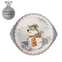 Блюдо для запекания Доляна «Рождественский снеговик», d=28,8 см, цвет белый: Цвет: Серия «Рождественский снеговик» торговой марки Доляна создана для сервировки праздничного стола. В серии собраны различные изделия, которые создадут празничную атмосферу, помогут в приготовлении, а также подчеркнут красоту ваших блюд.Блюдо для запекания из доломита равномерно распределит жар и позволит содержимому лучше пропекаться. Благодаря яркому новогоднему дизайну, приготовленную еду можно сразу подать на праздничный стол. Также изделие можно использовать в качестве блюда для подачи закусок, кондитерских изделий и фруктов.
: Доляна
: Китай
