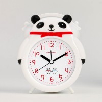 Часы - будильник настольные "Милая панда" детские, дискретный ход, 16 х 13 см, АА: 