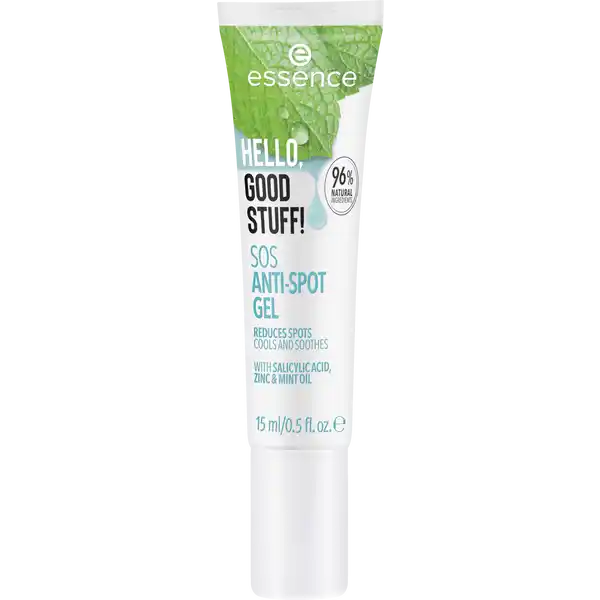 essence HELLO, GOOD STUFF! SOS ANTI-SPOT GEL: Цвет: https://www.rossmann.de/de/make-up-essence-hello-good-stuff-sos-anti-spot-gel/p/4059729371768
Produktbeschreibung und details Hautunreinheiten haben mit dem HELLO GOOD STUFF SOS ANTISPOT GEL keine Chance Das AntiPickelGel trocknet Hautunreinheiten schnell aus wirkt khlend beruhigt die Haut und mindert Rtungen Hautunreinheiten werden reduziert und der Teint sieht klarer aus Es wird noch besser Die Formel besteht zu  aus natrlichen Inhaltsstoffen Kontaktdaten cosnova GmbH Am Limespark  D Sulzbach am Taunus  UrsprungslandHerkunftsort Spanien Anwendung und Gebrauch Fr einen extra Pflegeboost und einen HomeSpaMoment kann eine Gesichtspflegemaske aufgetragen werden Es gibt verschiedene Arten von Pflegemasken sodass fr jedes Hautbedrfnis und jeden Hauttyp die richtige Gesichtspflege dabei ist Gebrauch Aufbewahrung und Verwendung Aufbewahrungs und Verwendungsbedingungen AntiPickel Gel Leichte Textur mit Salicylsure Zink und Minzl reduziert sichtbar Hautunreinheiten und die Rtung von Pickeln innerhalb weniger Stunden Die Haut fhlt sich sofort beruhigt und gekhlt an Anwendung Alle  bis  Stunden eine dnne Schicht lokal auf die Unreinheiten auftragen bis zu  Mal tglich Wirksamkeit durch ein externes Institut besttigt Test mit  Frauen vier Anwendungen im Abstand von  Stunden Inhaltsstoffe AQUA WATER PROPANEDIOL SALICYLIC ACID GLYCERIN XANTHAN GUM ZINC PCA EPILOBIUM ANGUSTIFOLIUM FLOWERLEAFSTEM EXTRACT MENTHA ARVENSIS LEAF OIL HAMAMELIS VIRGINIANA WITCH HAZEL WATER SODIUM GLUCONATE CAPRYLYL GLYCOL SODIUM HYDROXIDE CITRIC ACID PHENOXYETHANOL POTASSIUM SORBATE SODIUM BENZOATE LIMONENE Warnhinweise und wichtige Hinweise Warnhinweise Vorsicht Enthlt BetaHydroxysure BHA Nicht auf verletzte Haut auftragen Bei Unvertrglichkeiten das Produkt nicht mehr verwenden