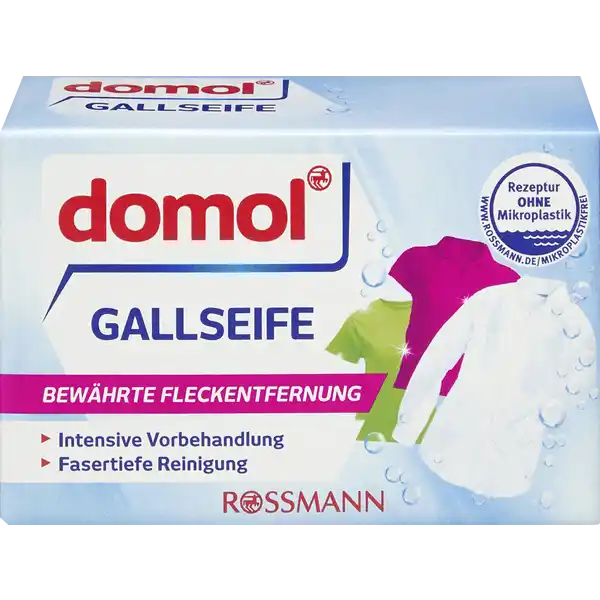 domol Gallseife: Цвет: https://www.rossmann.de/de/haushalt-domol-gallseife/p/4305615440804
Produktbeschreibung und details Freuen Sie sich auf eine fasertiefe ampamp textilschonende Fleckentfernung Die domol Gallseife dient zur gezielten WscheVorbehandlung und wirkt kraftvoll gegen verschiedenste Flecken wie Schokolade l Fett MakeUp und Blut Dabei ist Sie besonders material und umweltschonend bewhrte Fleckenentfernung intensive Vorbehandlung fasertiefe Reinigung Kontaktdaten Dirk Rossmann GmbH Isernhgener Strae   Burgwedel wwwrossmannde UrsprungslandHerkunftsort Deutschland Testurteile Qualittssiegel ampamp Verbandszeichen Anwendung und Gebrauch Flecken anfeuchten und mit domol Gallseife einreiben Einige Minute einwirken lassen Textil mit Wasser gut aussplen oder sofort wie gewohnt waschen Fr das beste Ergebnis Flecken mglichst sofort behandeln Gebrauch Aufbewahrung und Verwendung Aufbewahrungs und Verwendungsbedingungen Farbechtheit vorab an verdeckter Stelle prfen Pflegehinweise des Textilherstellers beachten Auer Reichweite von Kindern aufbewahren Augenkontakt vermeiden Falls das Produkt in die Augen gelangt diese grndlich mit Wasser aussplen Hautvertrglichkeit dermatologisch getestet Inhaltsstoffe ampgt  Seife Duftstoffe Weitere Inhaltsstoffe Gallenkonzentrat Detergenzienblatt Detergenzienblatt Laden Sie das Dokument zum Produkt als PDF herunter