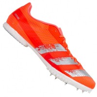 adidas Adizero MD Spikes Boost Athletics shoes EE4605: Цвет: https://www.sportspar.com/adidas-adizero-md-spikes-boost-athletics-shoes-ee4605
Brand: adidas Upper: textile, synthetic Inner material: textile Sole: synthetic Closure: shoelaces Brand logo on the tongue and sole classic adidas stripes on the side of the forefoot area adizero - light upper material, focus is on speed and flexibility boost technology - better energy recovery and optimal cushioning Breathable mesh material for optimal air circulation perforated tongue insert Tongue connected to the sole prevents unnecessary slipping padded entry stabilized heel area changeable metal spikes and pointed edges on the outsole for optimal grip Spikes will be delivered in a separate bag including Spikes key pleasant wearing comfort NEW, with box &amp; original packaging