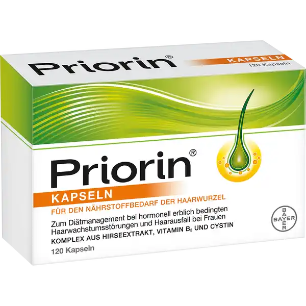 Priorin Kapseln: Цвет: Produktbeschreibung und details Zur ditischen Behandlung von hormonell erblich bedingten Haarwachstumsstrungen ampamp Haarausfall versorgt die Haarwurzel mit Mikronhrstoffen mit Hirseextrakt Vitamin B und Cystin Lebensmittelunternehmer Name Bayer Vital GmbH Adresse D Leverkusen Deutschland Rechtlich vorgeschriebene Produktbezeichnung Ditetisches Lebensmittel fr besondere medizinische Zwecke Bilanzierte Dit Zutaten WEIZEN keiml Gelantine Rind Schwein wssriger Hirseextrakt  g ilger Hirseextrakt  g Feuchthaltemittel Glycerin Trennmittel Bienenwachs  gelb Feuchthaltemittel Sorbit Emulgator SOJA lecithin CalciumDPantothenat  g Trennmittel Magnesiumoxid Farbstoffe Eisenoxide und Eisenhydroxide Titandioxid LCystin  g Aromen Aufgrund der besonderen Ernhrungserfordernisse im speziellen Anwendungsbereich ist der Gehalt an Pantothensure erhht  Kapsel Priorin enthltHirseextrakt  mg Pantothensure Vitamin B  mg LCystin  mg Nhrwerte Durchschnittliche Nhrwertangaben pro  Portion pro  g Energie  kj   kcal  kj   kcal Fett  g  g Kohlenhydrate  g  g Eiwei  g  g Anwendung und Gebrauch Bei HaarausfallampltreturnampgtMorgens  Kapseln und abends  Kapsel tglichampltenterampgtBei leichteren Haarwachstumsstrungenampltreturnampgt Kapsel tglichampltenterampgtFr eine sichtbare Besserung des Haarzustandes sollte sich die ditetische Behandlung mit Priorin mindestens ber einen Zeitraum von drei Monaten erstrecken Gebrauch Aufbewahrung und Verwendung Aufbewahrungs und Verwendungsbedingungen Achten Sie zustzlich auf eine abwechslungsreiche ausgewogene Ernhrung und eine gesunde LebensweiseampltenterampgtTrocken und nicht ber C lagern Warnhinweise und wichtige Hinweise Warnhinweise Priorin enhlt einen besonderen Komplex aus speziellen Mikronhrstoffen und ist zur ditetischen Behandlung von androgenetisch bedingten Haarwachstumsstrungen und Haarausfall bei Frauen bestimmt Fr ergnzende bilanzierte Diten schreibt der Gesetzgeber den folgenden wichtigen Hinweis vor Priorin ist als ergnzende bilanzierte Dit unter tztlicher Aufsicht zu verwenden
https://www.rossmann.de/de/gesundheit-priorin-kapseln/p/2050000000744