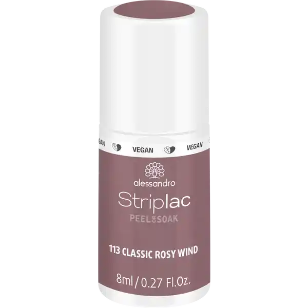 Alessandro STRIPLAC PEEL OR SOAK CLASSIC ROSY WIND -VEGAN: Цвет: Produktbeschreibung und details Zeitloser Glanz Der Peel or Soak Striplac Classic Rosy Wind ist ein echter Klassiker der Farbton in vertrumtem Taupe sorgt fr neuen Glanz und wunderschnrosige NgelDas Beste STRIPLAC ist VEGAN und TIERVERSUCHSFREILeichtes Auftragen keine Trocknungszeit und bis zu  Wochen Haltbarkeit Kein Problem Einfach eine Schicht Classic Rosy Wind Striplac auftragen und mit dem Top Coat versiegeln Dank der Peel or Soak Innovation lsst sich der Lack gleich auf zwei Weisen entfernen Mit dem Peel Off Aktivator kann der Lack mit Hilfe eines Hufstbchens in einer Schicht entfernt werden mit dem SoakOff Liquid wird dieser mit Hilfe der Folienpads sanft abgelst alessandro Striplac  fr zeitlosstilvolle Ngel in nur  MinutenProduktdetails Classic Rosy Wind Striplac im klassischen Taupe Bis zu  Wochen Haltbarkeit Keine Trocknungszeit Schnelle PeelOff oder SoakOff Ablsung Schtzt und festigt den Naturnagel  VEGAN und Tierversuchsfrei Hinweis Lack trocknet nicht ohne alessandro LEDLampeStriplac Peel or Soak ist das MustHave fr jede Frau die Wert auf schne Ngel legt Ngel wie aus dem Nagelstudio in etwa  Minuten Striplac ist ein einzigartiger Nagellack der wesentlich lnger hlt als herkmmlicher Nagellack  bis zu drei Wochen Hochglanz bis zum letzten Tag Striplac kann einfach und streifenfrei aufgetragen werden deckt bereits nach der ersten Anwendung ist kratz und splitterfest Keine lstige Trockenzeit denn Striplac hrtet in  Sekunden im LEDGert Das Ergebnis ist eine perfekte UVLEDManikre wie aus dem Nagelstudio Das Beste STRIPLAC ist VEGAN und TIERVERSUCHSFREIZum schnellen Ablsen gibt es zwei Mglichkeiten Schnelle PeelOff or SoakOff Lsung Durch den PeelOff Aktivator lsst sich der Striplac einfach vom Nagel abziehen oder Sie nutzen die SoakOff Remover Wraps zum Ablsen Der Lack ist mit beiden Lsungen rckstandslos zu entfernen Kontaktdaten alessandro International GmbH Erkrather Strae a  Dsseldorf Anwendung und Gebrauch Ngel polieren Ngel mit einer dnnen Farbschicht lackieren Lack fr  Sekunden unter der LEDLampe aushrten Ngel mit dem Striplac Top Coat lackieren  Unter der LEDLampe  Sekunden aushrten Entfetten der Ngel mit den Striplac Reinigungspads um die Schwitzschicht abzunehmen Fertig Ablsen Peel off Tragen Sie zur Untersttzung den Striplac Peel Off Aktivator auf die Nagelplatte auf und lassen Sie diesen einige Minuten einwirken Drcken Sie mit dem Hufstbchen den Lack seitlich vom Nagelrand an Ziehen Sie anschlieend den Lack in einer Schicht vom Nagel ab Soak off Tragen Sie eine geringe Menge des SoakOff Liquid auf die Folienpads auf Anschlieend legen Sie die getrnkte Padseite auf die Nagelplatte und pressen die Folie fest um den Finger damit die Pads die Nagelplatte mit Aceton befeuchten Lassen Sie die SoakOff Pads  Minuten einwirken und schon ist der Lack ab Gebrauch Aufbewahrung und Verwendung Aufbewahrungs und Verwendungsbedingungen WARNHINWEIS Hautkontakt vermeiden Anwendungshinweise bitte sorgfltig lesen Kann allergischeHautreaktionen verursachen Verursacht schwere Vertzungen der Haut und schwere AugenschdenNicht bei verletzten oder entzndeten Ngeln anwenden Bei Auftreten von Hautrtungen oder allergischenReaktionen Kontakt mit dem Produkt sofort einstellen und ggf Arzt aufsuchen Darf nicht in dieHnde von Kindern gelangen Inhaltsstoffe ALIPHATIC POLYESTERURETHANE ACRYLATE TRIETHYLENE GLYCOL DIMETHACRYLATE HEMA MALEATE ETHYL ACETATE ALIPHATIC URETHANE ACRYLATE BUTYL ACETATE ETHYL TRIMETHYLBENZOYL PHENYLPHOSPHINATE NITROCELLULOSE SILICA DIMETHYL SILYLATE LAURYL POLYNEOPENTYL GLYCOL ADIPATE PHTALATEPEI CROSSPOLYMERLAURYL POLYNEOPENTYL GLYCOL ADIPATE CI  ACETYL TRIBUTYL CITRATE ISOPROPYL ALCOHOL ACRYLATES COPOLYMER TRIPROPYLENE GLYCOL DIACRYLATE PHOSPHORIC ACID POLYESTER DIMETHICONE CI  LAURIC ACID BIOTIN CAFFEINE AQUA WATER BHT CI  CI  HYDROLYZED CORN PROTEIN HYDROLYZED SOY PROTEIN HYDROLYZED WHEAT PROTEIN PHOSPHORIC ACID PHENOXYETHANOL MEK CI  Warnhinweise und wichtige Hinweise Warnhinweise WARNHINWEIS Hautkontakt vermeiden Anwendungshinweise bitte sorgfltig lesen Kann allergischeHautreaktionen verursachen Verursacht schwere Vertzungen der Haut und schwere AugenschdenNicht bei verletzten oder entzndeten Ngeln anwenden Bei Auftreten von Hautrtungen oder allergischenReaktionen Kontakt mit dem Produkt sofort einstellen und ggf Arzt aufsuchen Darf nicht in dieHnde von Kindern gelangen
https://www.rossmann.de/de/make-up-alessandro-striplac-peel-or-soak-classic-rosy-wind--vegan/p/4025087481135