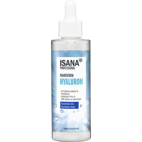 ISANA PROFESSIONAL Haarserum Hyaluron: Цвет: Produktbeschreibung und details Das ISANA Professional Haarserum Hyaluron ist speziell auf die Sofortpflege beanspruchter Haare und Haarspitzen abgestimmt Durch die Pfege mit dreifach Hyaluronsure Provitamin B und Betain fhlen sich die Haare bis in die Spitzen mit Feuchtigkeit versorgt an Fr gesund aussehendes Haar fr trockenes bis normales Haar mit Hyaluronsure ampamp Panthenol eliminiert Frizz ampamp hilft Spliss zu reduzieren Hautvertrglichkeit dermatologisch besttigt diese Rezeptur ist zu  ohne Mikroplastik vegan Kontaktdaten Dirk Rossmann GmbH Isernhgener Strae   Burgwedel UrsprungslandHerkunftsort Deutschland Testurteile Qualittssiegel ampamp Verbandszeichen Anwendung und Gebrauch Nach dem Waschen  mal die Woche sanft auf die feuchte Kopfhaut und im Haar bis in die Spitze verteilen Nicht aussplen Gebrauch Aufbewahrung und Verwendung Aufbewahrungs und Verwendungsbedingungen Vor direkter Sonneneinstrahlung schtzen Inhaltsstoffe Aqua Glycerin Polyglyceryl Caprate Polyglyceryl Caprylate Betaine Hydroxypropyl Guar Parfum Xanthan Gum Sodium Benzoate Hydroxypropyl Guar Hydroxypropyltrimonium Chloride Panthenol Sodium Hyaluronate Potassium Sorbate Lactic Acid Alcohol
https://www.rossmann.de/de/pflege-und-duft-isana-professional-haarserum-hyaluron/p/4305615960418