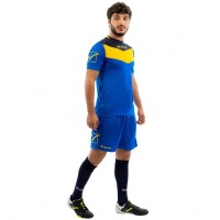 Givova Kit Campo Set Jersey + Shorts medium blue / yellow: Цвет: Manufacturer: Givova Materials: 100%polyester Mesh panels Manufacturer logo processed on the middle of the chest and the right pant leg Jersey + Shorts Breathable Short sleeve Colored sleeves High wearing comfort and optimal fit New, with tags &amp; original packaging
https://www.sportspar.com/givova-kit-campo-set-jersey-shorts-medium-blue/yellow