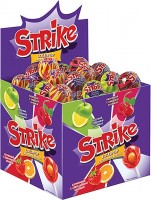 «Strike», карамель на палочке с жевательной конфетой, 11,3г (упаковка 50шт.): 
