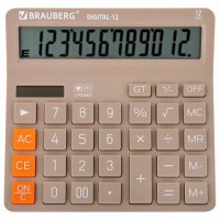 Калькулятор настольный BRAUBERG DIGITAL-12-BG (151х152 мм), 12 разрядов, двойное питание, БЕЖЕВЫЙ, 272970: Цвет: Настольный минималистичный калькулятор BRAUBERG DIGITAL-12-BG – идеальный выбор для тех, чья работа или учеба плотно связана с вычислениями. Удобный большой экран и набор необходимых функций идеально подходят для офиса, школы и дома.
: BRAUBERG
: Китай
: Техника для офиса
: Калькуляторы
: Калькуляторы настольные
Калькулятор производит все основные арифметические действия, вычисления с процентами, извлечение квадратного корня. Удобен в работе благодаря наличию клавишей корректировки числа, "00" и "GT" (общее суммирование), а также кнопок для работы с памятью калькулятора. Большой двенадцатиразрядный дисплей отображает большие значения.Мощный аккумулятор и солнечная батарея позволяют калькулятору работать при любом освещении. Клавиша выключения OFF и функция автоматического отключения (через 8-10 минут бездействия) позволяют максимально продлить срок его службы без замены батареи.Размер – 151х152 мм. Гарантия – 10 лет.