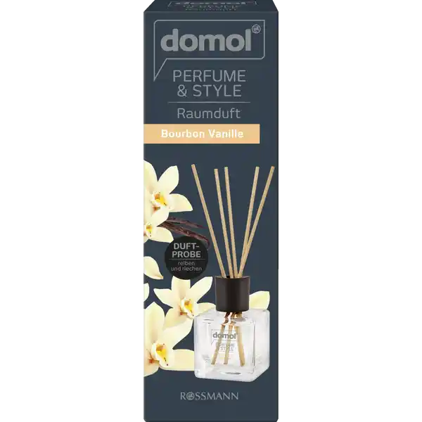 domol Perfume & Style Raumduft Bourbon Vanille: Цвет: https://www.rossmann.de/de/haushalt-domol-perfume-und-style-raumduft-bourbon-vanille/p/4305615706795
Produktbeschreibung und details Freuen Sie sich auf magische Duftmomente in Ihrem Zuhause Das Geheimnis der Dfte liegt in den Emotionen die sie in uns wecken Mit dem domol Perfume ampamp Style Raumduft schaffen Sie eine besondere Wohlfhlatmosphre in Ihrem Zuhause Der Duft von cremiger Vanille kombiniert mit einer dezenten zitrischen Note kreiert eine harmonisch se Symphonie und entfhrt Sie in eine wohltuend sinnliche Atmosphre Die stilvolle Kombination aus Duftflakon Holzstbchen und hochwertigen Aromen kann im gesamten Wohnraum eingesetzt werden und verleiht Ihren Rumen wochenlang eine frische Note Kontaktdaten Dirk Rossmann GmbH Isernhgener Strae   Burgwedel wwwrossmannde UrsprungslandHerkunftsort EU Testurteile Qualittssiegel ampamp Verbandszeichen Anwendung und Gebrauch ffnen Sie vorsichtig den Schraubverschluss Drcken Sie von oben durch die ffnung das weie Dichtungsplttchen aus dem Verschluss heraus Schrauben Sie die Dekokappe wieder vollstndig auf den Duftflacon Geben Sie anschlieend die gewnschte Anzahl Rattanstbchen in den Duftflacon und ordnen Sie diese beliebig an Die Duftessenz wird ber die Rattanstbchen aufgenommen und verteilt sich nun gleichmig im Raum Je nach Raumtemperatur und Anzahl der Stbchen betrgt die Reichweite ca  Wochen Stellen Sie den Duftflacon standsicher auf eine waagerechte stabile Oberflche sodass der Inhalt nicht verschttet werden kann Warnhinweise und wichtige Hinweise Warnhinweise Darf nicht in die Hnde von Kindern gelangen Bei Berhrung mit den Augen sofort grndlich mit Wasser absplen und Arzt konsultieren Bei Berhrung mit der Haut sofort mit viel Wasser und Seife abwaschen Bei Verschlucken sofort rztlichen Rat einholen und Verpackung oder Etikett vorzeigen Duftflacon standsicher auf eine waagerechte Oberflche stellen Ausgelaufenes Parfum kann Oberflchen schdigen Bei ausgelaufener Flssigkeit Oberflche sofort abwischen Rattanstbchen nicht anznden Benutzung ausschlielich gem Verwendungszweck Personen die auf Duftstoffe empfindlich reagieren sollten dieses Produkt mit Vorsicht verwenden Raumdfte sind kein Ersatz fr einen gute Haushaltshygiene