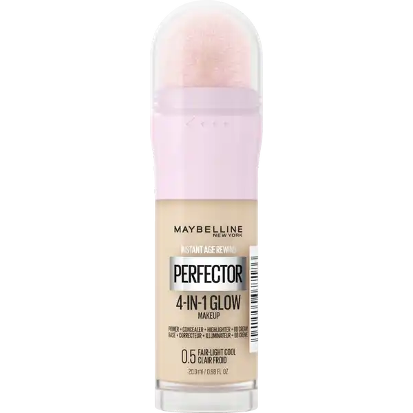 Maybelline New York Instant Perfector Glow 4-in-1 Make-Up 0.5 Fair-Light Cool: Цвет: Produktbeschreibung und details Der Instant Perfector Glow  das in MakeUp dass die morgendliche MakeUp Routine vereinfacht da es gleich  Produkte in Einem vereint Primer Concealer BB Creme und Highlighter zaubern einen natrlich strahlenden Teint Das MakeUp mit praktischem SchwammApplikator lsst sich schnell und einfach auftragen und bietet gleich  Benefits in Einem die luftig leichte Textur lsst die Poren optisch kleiner wirken kaschiert dunkle Schatten und Hautunregelmigkeiten gleicht den Hautton aus und verleiht einen natrlichen Glow Die Farbpigmente der veganen Formel passen sich dem Hautton an Leichter natrlicher Glow  in nur einem Schritt Ohne Inhaltsstoffe tierischen Ursprungs Kontaktdaten LORAL Deutschland GmbH  Geschftsbereich LOral Paris Johannstrae   Dsseldorf wwwmaybellinede UrsprungslandHerkunftsort Frankreich Anwendung und Gebrauch Das Instant Perfector Glow in MakeUp ist nicht nur schnell ampamp einfach anzuwenden sondern fhlt sich auch superleicht auf der Haut an Das MakeUp einfach auf das frisch gereinigte Gesicht auftragen Hierzu mit dem SchwammApplikator das Produkt auf das Gesicht geben und mit sanften Bewegungen in die Haut einarbeiten bis die Textur mit der Haut verschmilzt und verblendet ist Das Produkt kann mit den Fingern oder einem MakeUp Schwmmchen eingearbeitet werden Und voil So schnell zaubert der Instant Perfector Glow in einen sofort perfektioniert aussehenden natrlich strahlenden Teint Gebrauch Aufbewahrung und Verwendung Aufbewahrungs und Verwendungsbedingungen Khl und trocken lagern Inhaltsstoffe AQUA  WATER  ISOHEXADECANE  DIMETHICONE  GLYCERIN  ISODODECANE  DIISOPROPYL ADIPATE  PEG POLYDIMETHYLSILOXYETHYL DIMETHICONE  PROPYLENE GLYCOL  DIMETHICONE CROSSPOLYMER  DISTEARDIMONIUM HECTORITE  PEG DIMETHICONE  CETYL PEGPPG DIMETHICONE  PHENOXYETHANOL  KAOLIN  SODIUM CHLORIDE  POLYGLYCERYL ISOSTEARATE  CAPRYLYL GLYCOL  SYNTHETIC FLUORPHLOGOPITE  BUTYROSPERMUM PARKII BUTTER  SHEA BUTTER  ETHYLHEXYLGLYCERIN  ETHYLHEXYL PALMITATE  DISODIUM STEAROYL GLUTAMATE  ALUMINUM HYDROXIDE  SILICA DIMETHYL SILYLATE NANO  SILICA DIMETHYL SILYLATE  BUTYLENE GLYCOL  SODIUM HYALURONATE  TOCOPHEROL  HEXYLENE GLYCOL  PENTAERYTHRITYL TETRADITBUTYL HYDROXYHYDROCINNAMATE  CITRIC ACID   MAY CONTAIN MICA  CI   TITANIUM DIOXIDE  CI  CI  CI   IRON OXIDES FIL D
https://www.rossmann.de/de/make-up-maybelline-new-york-instant-perfector-glow-4-in-1-make-up-05-fair-light-cool/p/3600531662219