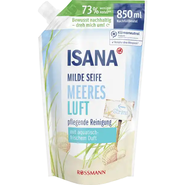 ISANA Milde Seife Meeresluft Nachfllbeutel: Цвет: Produktbeschreibung und details Die ISANA SEIFEN reinigen Deine Hnde sanft und schenken ein geschmeidiges Hautgefhl  Tag fr Tag Weiterfhrende Informationen zum Thema Klimaneutralitt finden Sie unter rossmanndeklimaneutral und unter climatepartnercom Kontaktdaten Dirk Rossmann GmbH Isernhgener Str   Burgwedel wwwrossmannde UrsprungslandHerkunftsort Deutschland Testurteile Qualittssiegel ampamp Verbandszeichen Inhaltsstoffe Aqua Sodium Laureth Sulfate Cocamidopropyl Betaine Sodium Chloride CocoGlucoside Glyceryl Oleate Parfum Tocopherol Hydrogenated Vegetable Glycerides Citrate Sodium Lactate Citric Acid Sodium Citrate Sodium Benzoate Potassium Sorbate Linalool CI
https://www.rossmann.de/de/pflege-und-duft-isana-milde-seife-meeresluft-nachfuellbeutel/p/4305615904726