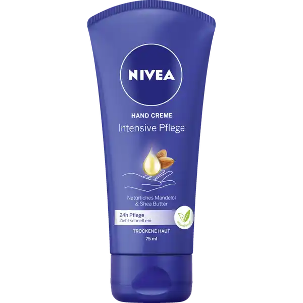 NIVEA Hand Creme Intensive Pflege: Цвет: Produktbeschreibung und details Wnschen Sie sich intensive Pflege fr Ihre trockenen Hnde Dann ist die NIVEA Intensive Pflege Hand Creme genau das Richtige fr Sie Die vegane Formel ist angereichert mit natrlichem Mandell und dem einzigartigen NIVEA Duft Sie versorgt Ihre Hnde mit intensiver Feuchtigkeit pflegt sie geschmeidig und zieht schnell ein Fr einen Effekt den Sie nicht nur fhlen sondern auch sehen knnen NIVEA Hand Creme Intensive Pflege h intensive Pflege mit dem einzigartigen NIVEA Duft Hautvertrglichkeit dermatologisch besttigt intensive Pflege mit veganer Formel Kontaktdaten Beiersdorf AG D Hamburg wwwniveade   Anwendung und Gebrauch Hand Creme sanft auftragen und einziehen lassen Fr eine bessere Wirkung nach dem Waschen regelmig nachcremen Inhaltsstoffe Aqua Glycerin Glyceryl Stearate Stearyl Alcohol Dimethicone CaprylicCapric Triglyceride Distarch Phosphate Butyrospermum Parkii Butter Glyceryl Stearate SE Hydrogenated CocoGlycerides Prunus Amygdalus Dulcis Oil Sodium Cetearyl Sulfate Xanthan Gum Phenoxyethanol Ethylhexylglycerin Linalool Limonene Geraniol Benzyl Alcohol Citronellol AlphaIsomethyl Ionone Parfum Ohne tierische oder Inhaltsstoffe tierischen Ursprungs
https://www.rossmann.de/de/pflege-und-duft-nivea-hand-creme-intensive-pflege/p/0000042398172