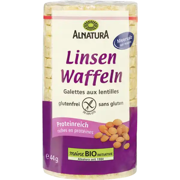 Alnatura Bio Linsenwaffeln: Цвет: Produktbeschreibung und details Diese knusprigfeinen Waffeln haben nur zwei Zutaten BioLinsen und Meersalz Mit ihrem feinen Geschmack sind sie sowohl pur geknabbert als auch mit Aufstrich oder Dip ein pikanter Genuss Die Alnatura Linsenwaffeln mit Meersalz sind eine proteinreiche Ballaststoffquelle sowie glutenfrei und vegan Lebensmittelunternehmer Name Alnatura GmbH Adresse MahatmaGandhiStrae   Darmstadt wwwalnaturade Bio Zertifikat CZBIO UrsprungslandHerkunftsort NichtEULandwirtschaft Testurteile Qualittssiegel ampamp Verbandszeichen Rechtlich vorgeschriebene Produktbezeichnung Bio Linsenwaffeln mit Salz glutenfrei Zutaten Linsenmehl   Meersalz aus biologischer Landwirtschaft Kann Spuren von SOJA enthalten Nhrwerte Durchschnittliche Nhrwertangaben pro  g Energie  kj   kcal Fett  g davon  gesttigte Fettsuren  g Kohlenhydrate  g davon  Zucker  g Ballaststoffe  g Eiwei  g Salz  g Calcium  g Gebrauch Aufbewahrung und Verwendung Aufbewahrungs und Verwendungsbedingungen Bitte trocken lagern vor Wrme schtzen
https://www.rossmann.de/de/lebensmittel-alnatura-bio-linsenwaffeln/p/4104420208254