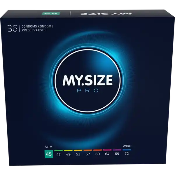 MY.SIZE PRO Kondome 45 mm: Цвет: Produktbeschreibung und details MYSIZE PRO  dnne Kondome fr mehr Sicherheit durch richtigen Sitz bei gleichzeitig intensivem Gefhl Mehr Sicherheit durch individuell abgestimmte Paform Besonders allergenarm und geruchsneural durch die Verwendung von hochgradig reinem VYTEXLatex Die minimale Wandstrke von  bis  mm ist besonders dnn und damit besonders gefhlsecht Nachhaltig und vegan Weit oberhalb der Norm liegende Qaulitt Alle Kondome entsprechen der EURichtlinie fr Medizinprodukte  EWG MYSIZE PRO Kondome  mm glatt zylindrisch transparent mit Resrvoir mit Gleitmittel Kontaktdaten RampampS consumer goods GmbH Wasserburger Landstrae   Mnchen wwwmysizecondomscom Anwendung und Gebrauch Bereits bei Entnahme aus der Verpackung ist unbedingt darauf zu achten das Kondom vorsichtig zu behandeln um Beschdigungen durch Fingerngel Schmuck usw zu vermeiden Das Kondom muss vor dem ersten Kontakt zwischen Penis und Krper des Partnersder Partnerin ber den erigierten Penis gestreift werden um bei der Verhinderung von sexuell bertragbaren Infektionen und von Schwangerschaft untersttzend wirken zu knnen Halten Sie das Reservoir an der Spitze des Kondoms so mit Daumen und Zeigefinger dass dort kein Luftpolster entsteht Rollen Sie das Kondom ber den Penis ab Falls Sie spren dass das Kondom abrutscht oder bermig auf dem Penis spannt unterbrechen Sie den Liebesakt und berprfen Sie den Sitz da dies zu einem Riss fhren kann Eventuell mssen Sie eine andere Kondomgre whlen Bald nach der Ejakulation muss der Penis zurckgezogen werden wobei das Kondom am Penisansatz festzuhalten istBei Verwendung eines zustzlichen Gleitmittels ist es erforderlich nur solche zu verwenden die fr den Gebrauch mit Kondomen als geeignet ausgewiesen sind Die Anwendung fetthaltiger Gleitmittel wie Vaseline Babyl Krperlotionen Massagele Butter Margarine usw ist zu vermeiden da diese die Unversehrtheit des Kondoms beeintrchtigenBei gleichzeitiger Anwendung von Medikamenten die in Kontakt mit dem Kondom kommen knnen ist es erforderlich einen Arzt oder Apotheker zu deren Vertrglichkeit zu konsultierenSollte ein Kondom whrend des Gebrauchs undicht werden oder bersten suchen Sie mglichst schnell medizinische Hilfe mindestens innerhalb von  StundenWenn die Einzelpackung offensichtlich beschdigt ist das Kondom verwerfen und ein neues Kondom aus einer unbeschdigten Packung verwenden Entsorgen Sie das gebrauchte Kondom im Abfalleimer und nicht in der Toilette Verwenden Sie das Kondom nur einmal da bei Wiederverwendung ein erhhtes Risiko fr ein Versagen oder fr eine Infektion gegeben ist Gebrauch Aufbewahrung und Verwendung Aufbewahrungs und Verwendungsbedingungen Khl und trocken lagern Vor direkter Sonneneinstrahlung und Hitze schtzen Inhaltsstoffe Naturkautschuklatex Silikongleitgel Warnhinweise und wichtige Hinweise Warnhinweise Jedes Kondom nur einmal verwenden Keine Verhtungsmethode kann igen Schutz vor ungewollter Schwangerschaft oder Infektionskrankheiten garantieren Gebrauchsanweisung beachten Kondome bieten nur bei vaginalem Geschlechtsverkehr ihren bestmglichen SchutzDiese Kondome bestehen aus Naturkautschuklatex der bei Latexallergikern eventuell allergische Reaktionen einschlielich eines anaphylaktischen Schocks hervorrufen kann Kein Verhtungsmittel kann einen  Schutz garantieren
https://www.rossmann.de/de/gesundheit-mysize-pro-kondome-45-mm/p/4025838436452