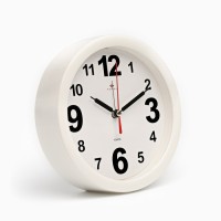 Часы - будильник настольные "Классика", дискретный ход, циферблат 15 см, 16.5 х 16.5 см, АА: 