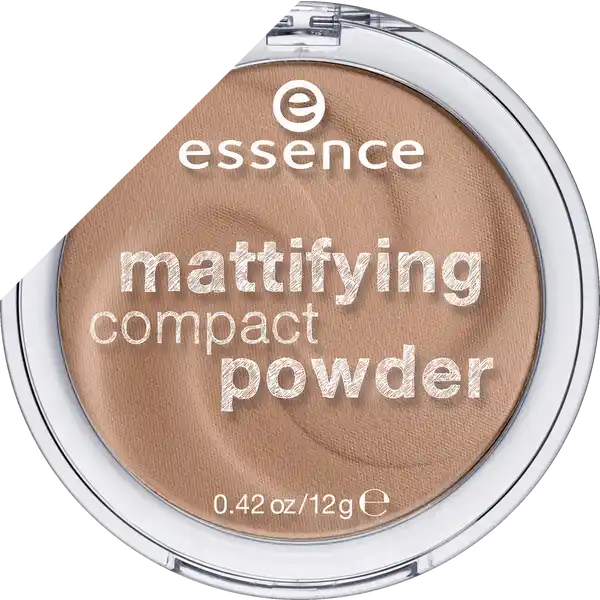 essence mattifying compact powder 40 - toast: Цвет: Produktbeschreibung und details Der beliebte Puder erfreut alle Girls die von einem matten Teint trumen Mit seiner seidigglatten Textur lsst er sich wunderbar auftragen und sorgt fr ein makelloses mattiertes Finish  wie vom Profi Inhaltsstoffe TALC MICA ZEA MAYS CORN STARCH MAGNESIUM STEARATE ETHYLHEXYL PALMITATE CAPRYLICCAPRIC TRIGLYCERIDE SAPPHIRE POWDER BISDIGLYCERYL POLYACYLADIPATE CAPRYLYL GLYCOL HEXYLENE GLYCOL MAGNESIUM OXIDE PROPYLENE GLYCOL CALCIUM CARBONATE ALUMINA PHENOXYETHANOL AROMA FLAVOR CI  IRON OXIDES CI  IRON OXIDES CI  IRON OXIDES CI  MANGANESE VIOLET
https://www.rossmann.de/de/make-up-essence-mattifying-compact-powder-40---toast/p/4059729047847