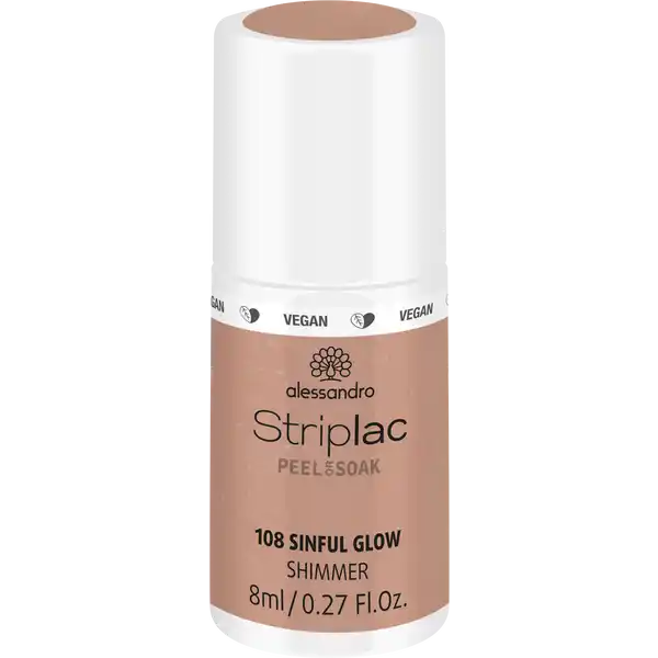 Alessandro STRIPLAC PEEL OR SOAK SINFUL GLOW -VEGAN: Цвет: Produktbeschreibung und details Sndhaft schn Der Peel or Soak Striplac Sinful Glow verleiht jedem Look den extra GlamourFaktor der Farbton im verfhrerischen Nude sorgt fr edel glnzende NgelDas Beste STRIPLAC ist VEGAN und TIERVERSUCHSFREILeichtes Auftragen keine Trocknungszeit und bis zu  Wochen Haltbarkeit Kein Problem Einfach eine Schicht Sinful Glow Striplac auftragen und mit dem Top Coat versiegeln Dank der Peel or Soak Innovation lsst sich der Lack gleich auf zwei Weisen entfernen Mit dem PeelOff Aktivator kann der Lack mit Hilfe eines Hufstbchens in einer Schicht entfernt werden mit dem SoakOff Liquid wird dieser mit Hilfe der Folienpads sanft abgelst alessandro Striplac  fr verfhrerischglnzende Ngel in nur  MinutenProduktdetails Sinful Glow Striplac im verfhrerischen Nudeton Bis zu  Wochen Haltbarkeit Keine Trocknungszeit Schnelle PeelOff oder SoakOff Ablsung Schtzt und festigt den Naturnagel VEGAN und Tierversuchsfrei Hinweis Lack trocknet nicht ohne alessandro LEDLampeStriplac Peel or Soak ist das MustHave fr jede Frau die Wert auf schne Ngel legt Ngel wie aus dem Nagelstudio in etwa  Minuten Striplac ist ein einzigartiger Nagellack der wesentlich lnger hlt als herkmmlicher Nagellack  bis zu drei Wochen Hochglanz bis zum letzten Tag Striplac kann einfach und streifenfrei aufgetragen werden deckt bereits nach der ersten Anwendung ist kratz und splitterfest Keine lstige Trockenzeit denn Striplac hrtet in  Sekunden im LEDGert Das Ergebnis ist eine perfekte UVLEDManikre wie aus dem NagelstudioUnd das Beste  STRIPLAC ist VEGAN und TIERVERSUCHSFREIZum schnellen Ablsen gibt es zwei Mglichkeiten Schnelle PeelOff or SoakOff Lsung Durch den PeelOff Aktivator lsst sich der Striplac einfach vom Nagel abziehen oder Sie nutzen die SoakOff Remover Wraps zum Ablsen Der Lack ist mit beiden Lsungen rckstandslos zu entfernen Kontaktdaten alessandro International GmbH Erkrather Strae a  Dsseldorf Anwendung und Gebrauch Ngel polieren Ngel mit einer dnnen Farbschicht lackieren Lack fr  Sekunden unter der LEDLampe aushrten Ngel mit dem Striplac Top Coat lackieren  Unter der LEDLampe  Sekunden aushrten Entfetten der Ngel mit den Striplac Reinigungspads um die Schwitzschicht abzunehmen Fertig Ablsen Peel off Tragen Sie zur Untersttzung den Striplac Peel Off Aktivator auf die Nagelplatte auf und lassen Sie diesen einige Minuten einwirken Drcken Sie mit dem Hufstbchen den Lack seitlich vom Nagelrand an Ziehen Sie anschlieend den Lack in einer Schicht vom Nagel ab Soak off Tragen Sie eine geringe Menge des SoakOff Liquid auf die Folienpads auf Anschlieend legen Sie die getrnkte Padseite auf die Nagelplatte und pressen die Folie fest um den Finger damit die Pads die Nagelplatte mit Aceton befeuchten Lassen Sie die SoakOff Pads  Minuten einwirken und schon ist der Lack ab Gebrauch Aufbewahrung und Verwendung Aufbewahrungs und Verwendungsbedingungen WARNHINWEIS Hautkontakt vermeiden Anwendungshinweise bitte sorgfltig lesen Kann allergischeHautreaktionen verursachen Verursacht schwere Vertzungen der Haut und schwere AugenschdenNicht bei verletzten oder entzndeten Ngeln anwenden Bei Auftreten von Hautrtungen oder allergischenReaktionen Kontakt mit dem Produkt sofort einstellen und ggf Arzt aufsuchen Darf nicht in dieHnde von Kindern gelangen Inhaltsstoffe ALIPHATIC POLYESTERURETHANE ACRYLATE TRIETHYLENE GLYCOL DIMETHACRYLATE HEMA MALEATE ETHYL ACETATE BUTYL ACETATE ALIPHATIC URETHANE ACRYLATE ETHYL TRIMETHYLBENZOYL PHENYLPHOSPHINATE NITROCELLULOSE SILICA DIMETHYL SILYLATE LAURYL POLYNEOPENTYL GLYCOL ADIPATE PHTALATEPEI CROSSPOLYMERLAURYL POLYNEOPENTYL GLYCOL ADIPATE ACETYL TRIBUTYL CITRATE CI  ISOPROPYL ALCOHOL ACRYLATES COPOLYMER TRIPROPYLENE GLYCOL DIACRYLATE DIMETHICONE PHOSPHORIC ACID POLYESTER LAURIC ACID BIOTIN CAFFEINE MICA AQUA WATER CI  BHT CI  HYDROLYZED CORN PROTEIN HYDROLYZED SOY PROTEIN HYDROLYZED WHEAT PROTEIN CI  PHOSPHORIC ACID PHENOXYETHANOL MEK CI  Warnhinweise und wichtige Hinweise Warnhinweise WARNHINWEIS Hautkontakt vermeiden Anwendungshinweise bitte sorgfltig lesen Kann allergischeHautreaktionen verursachen Verursacht schwere Vertzungen der Haut und schwere AugenschdenNicht bei verletzten oder entzndeten Ngeln anwenden Bei Auftreten von Hautrtungen oder allergischenReaktionen Kontakt mit dem Produkt sofort einstellen und ggf Arzt aufsuchen Darf nicht in dieHnde von Kindern gelangen
https://www.rossmann.de/de/make-up-alessandro-striplac-peel-or-soak-sinful-glow--vegan/p/4025087481081