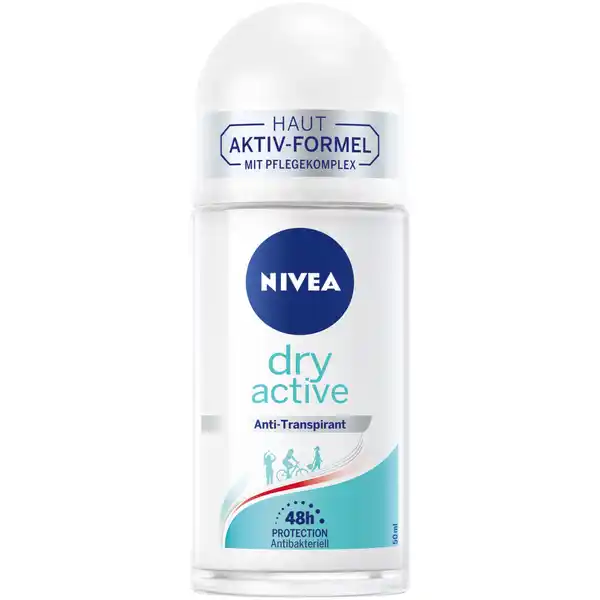 NIVEA Anti-Transpirant Roll-on Dry Active: Цвет: Produktbeschreibung und details NIVEA Dry Active Roller bietet zuverlssigen AntiTranspirantSchutz   Stunden lang Die hocheffektive DualActiveFormel mit zwei besonders wirksamen AntiTranspirantInhaltsstoffen wirkt effektiv gegen Achselnsse hlt die Achseln angenehm trocken und verhindert so unangenehmen Krpergeruch Das RollOn bietet einen femininen frischen Duft und pflegt die Haut sanft  klinisch besttigt schtzt effektiv vor Achselnsse und Krpergeruch   Stunden lang Haut AktivFormel mit Pflegekomplex trockenes frisches Hautgefhl Hautvertrglichkeit dermatologisch besttigt Kontaktdaten Beiersdorf AG D Hamburg wwwniveade  Anwendung und Gebrauch Das AntiTranspirant am besten nach dem Duschen verwenden Das Produkt direkt an den Achseln anwenden Lassen Sie das Produkt vollstndig trocknen bevor Sie sich anziehen Nicht auf gereizter oder geschdigter Haut anwenden Inhaltsstoffe Aqua Aluminum Chlorohydrate PPG Stearyl Ether Steareth Steareth Aluminum Sesquichlorohydrate Parfum Magnesium Aluminum Silicate Persea Gratissima Oil Trisodium EDTA BHT Benzyl Alcohol Benzyl Salicylate Linalool Citronellol Limonene Geraniol AlphaIsomethyl Ionone
https://www.rossmann.de/de/pflege-und-duft-nivea-anti-transpirant-roll-on-dry-active/p/0000042419495