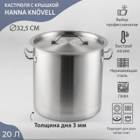 Кастрюля из нержавеющей стали Hanna Kn?vell HoReCa, 20 л, толщина 0,8 мм, 201 сталь, металлическая крышка, с теплораспределительным слоем, индукция: Цвет: Посуда серии HoReCa сделана из безопасной высококачественной и долговечной нержавеющей стали марки AISI 201, обладает коррозийной стойкостью, очень легка в уходе. Многослойное капсульное дно обеспечивает равномерный нагрев и распределение тепла благодаря алюминиевой прослойке, раскрывая вкусовые качества блюда и сохраняя все полезные свойства продуктов, а индукционный слой делает посуду универсальной для всех типов плит.Стальной корпус AISI 201 (высококачественная нержавеющая сталь).Многослойное индукционное дно (для всех типов плит, высокая теплопроводность).Металлическая крышка с удобной ручкой.Ручки на заклёпках (надежное крепление).Безопасно для здоровья и окружающей среды.Простой уход: можно мыть как вручную, так и в посудомоечной машине.</li>Выбирая фирменную стальную посуду HoReCa, Вы можете быть уверены в лучшем стандарте качества и удобстве использования, она станет украшением на любой кухне.</ul>
: Hanna Kn?vell
: Китай
