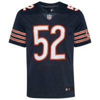 Chicago Bears NFL Nike #52 Khalil Mack Men American Football Jersey: Цвет: Brand: Nike officially licensed product Material: 100% polyester Brand logo on both sleeves and as a patch above the left hem NFL logo on the front Player number multiple times on the Jersey Player name on the back Nike Dri-Fit – breathable material wicks moisture away and keeps you dry Flatlock seams V-neck pleasant wearing comfort NEW, with label &amp; original packaging
https://www.sportspar.com/chicago-bears-nfl-nike-52-khalil-mack-men-american-football-jersey