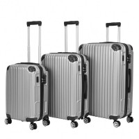 VERTICAL STUDIO "Silkeborg" Suitcase Set of 3 20" 24" 28" gray: Цвет: Brand VERTICAL STUDIO Set consisting of three trolley cases Outer material plastic ABS big Trolley External dimensions HWD  cm   cm   cm inches      Net weight  volume kg  L medium Trolley External dimensions HWD  cm   cm   cm inches      Net weight  volume kg  L smaller Trolley External dimensions HWD  cm   cm   cm inches      Net weight  volume  kg   l Lining material  polyester Brand logo as a metal emblem on the front Matryoshka design can be stored inside each other to save space The smallest Suitcase corresponds to the size regulations for hand luggage a telescopic handle with several possible height settings four smoothrunning wheels for convenient transport a large main compartment with a circumferential way zipper three digit suitcase lock  possible combinations Divider with integrated zippered mesh pocket for division converging tension straps with click closure Interior lined throughout Zippered lining on each side of the case two carrying handles with suspension four spacers on one side structured outer material with a matte finish NEW with box ampamp original packaging
https://www.sportspar.com/vertical-studio-silkeborg-suitcase-set-of-3-20-24-28-gray