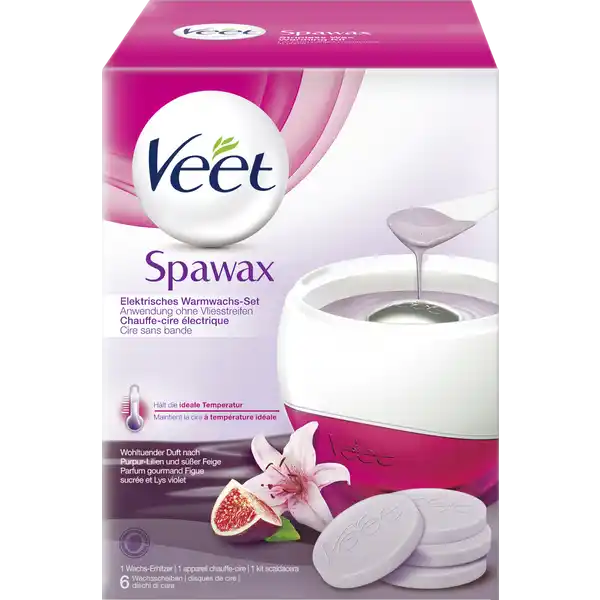 Veet Spawax Elektrisches Warmwachs Starter-Set: Цвет: Produktbeschreibung und details Erleben Sie mit Veet Spawax seidigglatte Haut in professioneller Qualitt Das professionelle WachsErhitzungsSystem schmilzt das Wachs und hlt es auf der idealen Temperatur fr ideale Ergebnisse in Ihrem Zuhause Entwickelt fr eine einfache Anwendung einfach das Wachs auftragen und kurz antrocknen lassen Im Anschluss wird das Wachs in einer einzigen Bewegung abgezogen Vliesstreifen werden nicht bentigt Das Wachs entfernt Haare bereits ab einer Lnge von  mm Das Veet Spawax mit dem angenehmen Duft nach PurpurLilien und ser Feige verbindet ein verwhnendes Anwendungserlebnis mit dem Ergebnis seidigglatter Haut Die Wachsscheiben sind fr Beine Arme Bikinizone und Achseln geeignet Jetzt kann der Sommer kommen Mit dem elektrischen Warmwachs Set von Veet sind bis zu  Tage seidigglatte Haut vorprogrammiert Leichte Anwendung ohne Vliesstreifen in professioneller Qualitt Das Wachs entfernt bereits kurze Haare ab einer Lnge von  mm und ist selbst fr empfindliche Stellen wie Achseln ampamp Bikinizone geeignet Beine ampamp Arme knnen ebenso problemlos behandelt werden Der besonders angenehme Duft von PurpurLilien ampamp ser Feige macht das Entwachsen zum echten SpaErlebnis  im praktischen Behlter fr zuhause oder unterwegs Dermatologisch getestet Das spezielle ErhitzungsSystem erwrmt die Wachsscheiben auf eine ideale Temperatur Einfach auftragen trocknen lassen und abziehen Fr ein professionelles und langanhaltendes Ergebnis Lieferumfang  x Veet WachsErhitzer mit Deckel   x Wachsscheiben zur Anwendung ohne Vliesstreifen   x Spatel  x Stromkabel  Gebrauchsanleitung Kontaktdaten Reckitt Benckiser Deutschland GmbH  Heidelberg wwwveetcom Anwendung und Gebrauch  Platzieren Sie die fr die zu enthaarende Krperregion bentigte Anzahl an Wachsscheiben in dem WachsErhitzer  Stecken Sie das Stromkabel in die Steckdose  der WachsErhitzer wird nun beginnen die Wachsscheiben zu schmelzen Das Wachs ist gebrauchsfertig wenn es eine glatte und cremige Konsistenz hat  etwa nach  Minuten bei  Wachsscheiben  Schpfen Sie etwas Wachs mit dem Spatel und verteilen Sie eine Schicht in Haarwuchsrichtung auf der Haut zB vom Knie zum Fuknchel Der Wachsstreifen sollte etwa so dick wie die Schale einer Orange sein Versuchen Sie das Ende des Wachsstreifens etwas dicker aufzutragen damit Sie es besser greifen knnen  Warten Sie  bis  Sekunden bis sich das Wachs trocken anfhlt Straffen Sie Ihre Haut Greifen Sie den Wachsstreifen an dem dickeren Ende und ziehen Sie ihn in einer schnellen Bewegung entgegen der Haarwuchsrichtung ab zB vom Fuknchel zum Knie  Entfernen Sie eventuelle Wachsreste nach derHaarentfernung mit bereits benutztem Wachs oder mit etwas Babyl Gebrauch Aufbewahrung und Verwendung Aufbewahrungs und Verwendungsbedingungen Nicht in der Reichweite von Kindern aufbewahren Inhaltsstoffe Glyceryl Rosinate Cera Alba PEG Hydrogenated Castor Oil Paraffin Aqua Triethylene Glycol Rosinate EthyleneVA Copolymer Parfum Linalool Hexyl Cinnamal Benzyl Salicylate Limonene Ethylene Dioleamide  Octadecyl Ditbutylhydroxyhydrocinnamate Pentaerythrityl Tetraditbutyl Hydroxyhydrocinnamate CI  CI  Warnhinweise und wichtige Hinweise Warnhinweise Lesen und befolgen Sie vor der Anwendung alle Anwendungshinweise und Sicherheitshinweise und bewahren Sie die Faltschachtel sowie die Gebrauchsanweisung auf Entwickelt fr Beine Arme Achselhhlen und BikinizoneNICHT GEEIGNET fr Gesicht Kopf Augen Nase Ohren Brustwarzen Genital und Analbereich oder andere Krperpartien Nicht verwenden auf Krampfadern Narben Muttermalen bei geschdigter gereizter Haut Sonnenbrand oder bei vorangegangenen Hautreaktionen auf Enthaarungswachs Warten Sie immer  Stunden bis zur nchsten Enthaarung Bei Einnahme von Medikamenten die die Haut beeinflussen knnen oder bei Hautkrankheiten bitte vor der Anwendung einen Arzt konsultieren Haarentfernung mit Wachs ist nicht fr ltere Menschen Diabetiker oder bei Einnahme von Retinoiden geeignet FHREN SIE vor jeder Anwendung EINEN HAUTTEST DURCH indem Sie das Produkt auf einer kleinen Stelle der zu enthaarenden Krperregion nach Gebrauchsanweisung anwenden Wenn nach  STUNDEN keine Hautreaktionen auftreten knnen Sie mit der Enthaarung fortfahren NICHT IN REICHWEITE VON KINDERN AUFBEWAHREN Bei Verschlucken sofort einen Arzt aufsuchen und Verpackung vorzeigen Augenkontakt vermeiden Bei Augenkontakt sofort mit viel Wasser absplen und einen Arzt aufsuchen Enthaarung mit Wachs ist auch fr Schwangere geeignet kann aber zu blauen Flecken fhren VERWENDEN SIE NUR DIE VEET SPAWAX WACHSSCHEIBEN IN DIESEM GERT Hinweise zur Elektrogerte und Batterieentsorgung Hinweise zur Entsorgung von Elektrogerten und Batterien httpswwwrossmanndedeserviceundhilfeelektrogesetzbatteriegesetz
https://www.rossmann.de/de/pflege-und-duft-veet-spawax-elektrisches-warmwachs-starter-set/p/4002448070535