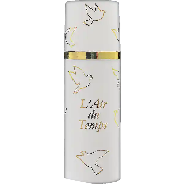 Nina Ricci L'Air du Temps, EdT, Travel Spray, 30 ml: Цвет: Produktbeschreibung und details Kopfnote Pfirsich Bergamotte Nelke Rose Neroli Rosenholz Herznote Iriswurzel Rose YlangYlang Veilchen Gardenie Orchidee Rosmarin Nelke Gewrznelke Jasmin Basisnote Zeder Benzoin Iris Vetiver Eichenmoos Gewrze Amber Moschus Sandelholz Kontaktdaten Puig France  Boulevard du Parc   NeuillySeine wwwninariccicom Anwendung und Gebrauch Auf die gesunde Haut sprhen Inhaltsstoffe Alcohol Denat Aqua Water Parfum Fragrance Benzyl Salicylate Hydroxycitronellal AlphaIsomethyl Ionone Linalool Eugenol Benzyl Benzoate Amyl Cinnamal Limonene Isoeugenol Citronellol Farnesol Geraniol Hexyl Cinnamal Citral Benzyl Alcohol Disodium EDTA CI  Yellow  CI  Red  Warnhinweise und wichtige Hinweise Warnhinweise ACHTUNG Entzndlich
https://www.rossmann.de/de/pflege-und-duft-nina-ricci-lair-du-temps-edt-travel-spray-30-ml/p/3137370049463