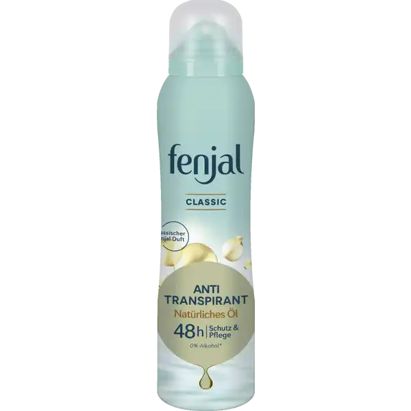 fenjal Classic Anti-Transpirant Spray: Цвет: Produktbeschreibung und details Das fenjal AntiTranspirant Spray CLASSIC bietet  Stunden effektiven Schutz vor Krpergeruch und Achselnsse Fr ein langanhaltendes Frischegefhl sorgt dabei die desodorierenden Wirkung des beliebten und unverwechselbaren fenjal CLASSICDufts der sich sanft um einen legt und ein stetiger geheimnisvoller Begleiter ist Angereichert mit wertvollem natrlichem Mandell und hautberuhigendem Allantoin hilft die milde Pflegeformel der empfindlichen Achselhaut sich schneller zu regenerieren  fr ein samtweiches Hautgefhl Zudem schtzt die hochwirksame Formel dunkle Textilien vor weien Rckstnden und weie Textilien vor gelben Flecken Fr ein langanhaltendes Frischegefhl und trockenere gepflegte Achseln  Stunden zuverlssiger AntiTranspirant Schutz und sanfte Pflege milde Pflegeformel mit natrlichem Mandell und hautberuhigendem Allantoin  Alkohol ohne Ethylalkohol natrliches Frischegefhl mit dem fenjal Duftklassiker Antiweie Rckstnde auf dunklen Textilien Antigelbe Flecken auf weien Textilien vegane Formel ohne Parabene Mineralle Mikroplastik Silikon Farb und Konservierungsstoffe Hautvertrglichkeit dermatologisch besttigt Kontaktdaten fit GmbH Am Werk  D Zittau wwwfenjalcom UrsprungslandHerkunftsort EU Anwendung und Gebrauch Flasche vor Gebrauch gut schtteln Aus  cm Entfernung unter die Achseln sprhen Vor dem Ankleiden einziehen lassen Fr einen wirksamen Schutz vor Krpergeruch das fenjal AntiTranspirant auf trockener zuvor gereinigter Achselhaut auftragen Inhaltsstoffe Butane Isobutane Propane Neopentyl Glycol Diheptanoate Aluminum Chlorohydrate Isododecane CC Alkyl Benzoate Aqua Parfum Triethyl Citrate Disteardimonium Hectorite Silica Silylate Allantoin Prunus Amygdalus Dulcis Oil Tocopheryl Acetate Niacinamide Citronellol Coumarin Anise Alcohol AlphaIsomethyl Ionone Linalool Warnhinweise und wichtige Hinweise Warnhinweise GEFAHR Extrem entzndbares Aerosol Behlter steht unter Druck Kann bei Erwrmung bersten Von Hitze heien Oberflchen Funken offenen Flammen sowie anderen Zndquellen fernhalten Nicht rauchen Nicht gegen offene Flamme oder andere Zndquelle sprhen Nicht durchstechen oder verbrennen auch nicht nach Gebrauch Vor Sonnenbestrahlung schtzen Nicht Temperaturen ber  C aussetzen Darf nicht in die Hnde von Kindern gelangen Lngeres Sprhen und direktes Einatmen vermeiden Nicht in die Augen sprhen Nicht auf gereizter undoder geschdigter Haut anwenden Benutzung ausschlielich gem Verwendungszweck Nur entleerte Dosen in die Wertstoffsammlung geben
https://www.rossmann.de/de/pflege-und-duft-fenjal-classic-anti-transpirant-spray/p/4013162028146