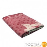 Одеяло Полушерстяное Белка розовый 40% шерсть, 47%Пан, 13%хлопок 100x140: 