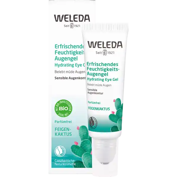 Weleda Feigenkaktus Feuchtigkeits-Augengel: Цвет: Produktbeschreibung und details Sofortige Frische fr die sensible Augenpartie Das parfmfreie Augengel khlt angenehm und spendet bis zu  Stunden Feuchtigkeit Dieses beruhigende Augengel mit Auszgen aus BioFeigenkaktus und erfrischender BioGurke mindert Anzeichen von Mdigkeit um die Augen und beugt trockenheitsbedingten Fltchen vor Fr einen wohltuenden Frischekick Und das Ergebnis Sofort hydrierte frische und gesund wirkende Haut rund um die Augenpartie Kontaktdaten Weleda D Schwbisch Gmnd wwwweledade Testurteile Qualittssiegel ampamp Verbandszeichen Anwendung und Gebrauch Das Augengel wird mit dem Rollon ganz sanft auf die Augenpartie aufgetragen Inhaltsstoffe Water Aqua Alcohol Glycerin Aloe Barbadensis Leaf Juice Triticum Vulgare Wheat Germ Oil Glyceryl Oleate Betaine Xanthan Gum Galactoarabinan Opuntia FicusIndica Stem Extract Ruscus Aculeatus Root Extract Cucumis Sativus Cucumber Fruit Extract Hamamelis Virginiana Witch Hazel Water Citric Acid Hydrolyzed Wheat Protein Glyceryl Caprylate
https://www.rossmann.de/de/pflege-und-duft-weleda-feigenkaktus-feuchtigkeits-augengel/p/4001638526456