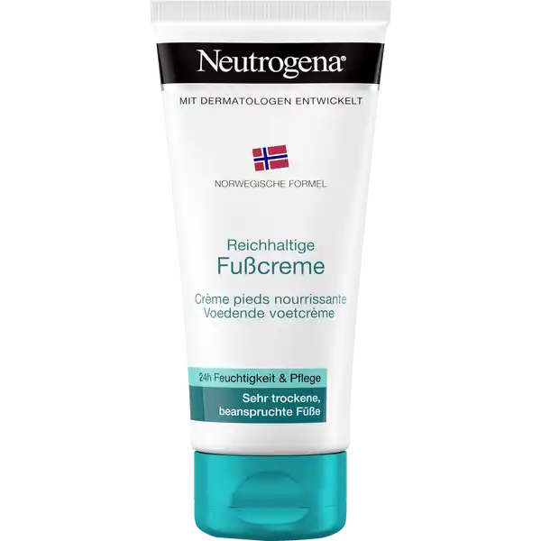 Neutrogena Reichhaltige Fucreme: Цвет: Produktbeschreibung und details Die reichhaltige Fucreme von Neutrogena mit der norwegischen Formel verleiht langanhaltende Feuchtigkeit um sehr trockene und beanspruchte Fe sofort zu pflegen und zu beruhigen Die Fucreme fr sehr trockene Fe hilft raue und verhornte Stellen vom  Tag an zu verhindern und spendet h intensive Feuchtigkeit und reichhaltige Pflege Die Fupflege Creme mit beruhigendem Bisabolol hilft trockene Fuhaut zu reparieren fr langanhaltend sprbar weichere und geschmeidigere Fe Die Feuchtigkeitscreme fr die Fe mit der norwegischen Formel von Neutrogena hinterlsst keinen klebrigen Film oder sichtbare Rckstnde UrsprungslandHerkunftsort Frankreich Anwendung und Gebrauch Auf die gereinigten trockenen Fe sanft einmassieren insbesondere den Fersen bis die Creme ganz eingezogen ist Die leichte Formel zieht schnell ein und hinterlsst keine Rckstnde Fr ein optimales Ergebnis  Mal tglich anwenden Inhaltsstoffe Aqua Glycerin Cetearyl Alcohol Paraffinum Liquidum Cyclopentasiloxane Dimethicone Panthenol Cera Microcristallina Bisabolol Allantoin Paraffin Sodium Cetearyl Sulfate Sodium Sulfate Palmitic Acid Stearic Acid Menthol Tocopheryl Linoleate Dilauryl Thiodipropionate Methylparaben Propylparaben Parfum
https://www.rossmann.de/de/pflege-und-duft-neutrogena-reichhaltige-fusscreme/p/3574661236667