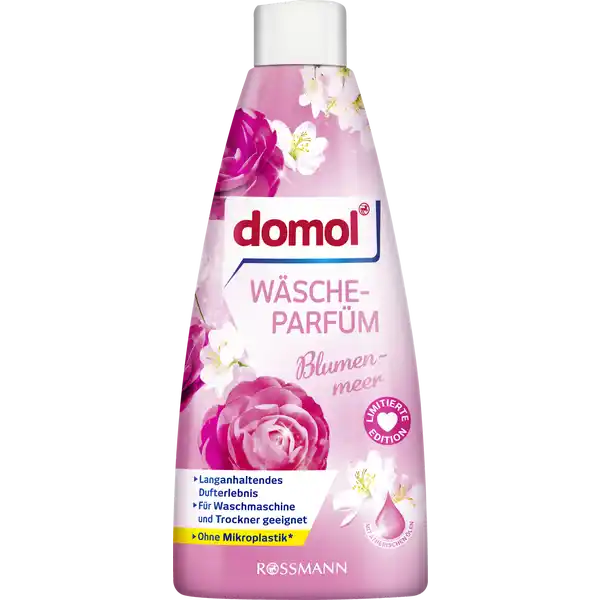 domol Wscheparfm Blumenmeer Limitierte Edition: Цвет: https://www.rossmann.de/de/haushalt-domol-waescheparfuem-blumenmeer-limitierte-edition/p/4305615988986
Produktbeschreibung und details Freuen Sie sich auf unbeschreibliche Duftmomente den ganzen Tag Das domol Wscheparfm Blumenmeer verleiht Ihrer Wsche dank innovativer ParfmKapseln eine langanhaltende Frische Fr alle Arten von Textilien geeignet auch Wolle und Mikrofaser Ideal fr Sport und Funktionskleidung  biologisch abbaubare Inhaltsstoffe gem OECD  ohne Mikroplastik nach ECHA Definition Kontaktdaten Dirk Rossmann GmbH Isernhgener Str   Burgwedel wwwrossmannde      UrsprungslandHerkunftsort Deutschland Anwendung und Gebrauch Anwendung in der Waschmaschine Vor Gebrauch schtteln  Spritzer ca ml Wscheparfm pro Waschgang fr einen dezenten Duft in das saubere Weichsplerfach der Waschmaschine geben Fr einen intensiveren Duft die Dosierung beliebig erhhen Den Waschgang wie gewohnt startenAnwendung im Trockner Vor Gebrauch schtteln  Spritzer ca  ml Wscheparfm pro Trocknungsgang auf ein sauberes Baumwolltuch geben Tuch zur feuchten Wsche in den Trockner legen Trockner sofort starten Inhaltsstoffe Duftstoffe Konservierungsmittel PHENOXYETHANOL BUTYLBENZISOTHIAZOLINONE LAURYLAMINE DIPROPYLENEDIAMINE Bitrex Warnhinweise und wichtige Hinweise Warnhinweise Enthlt TETRAHYDROLINALOOL DELTADAMASCONE Kann allergische Reaktionen hervorrufen Produkt nicht direkt auf die Wsche geben und nicht mit anderen Flssigkeiten im Weichsplerfach mischen Pflegehinweise der Textilien sowie die Gebrauchsanweisung der Gertehersteller beachten Detergenzienblatt Detergenzienblatt Laden Sie das Dokument zum Produkt als PDF herunter