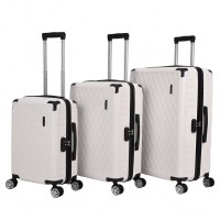 VERTICAL STUDIO "Odense" Suitcase Set of 3 20" 24" 28" white: Цвет: Brand VERTICAL STUDIO Set consisting of three trolley cases Outer material plastic ABS big Trolley External dimensions HWD  cm   cm   cm inches      Net weight  volume kg  L medium Trolley External dimensions HWD  cm   cm   cm inches      Net weight  volume kg  L smaller Trolley External dimensions HWD  cm   cm   cm inches      Net weight  volume  kg   l Lining material  polyester Brand logo as a metal emblem on the front Matryoshka design can be stored inside each other to save space The smallest Suitcase corresponds to the size regulations for hand luggage a telescopic handle with several possible height settings four smoothrunning wheels for convenient transport a large main compartment with a circumferential way zipper three digit suitcase lock  possible combinations Divider with integrated zippered mesh pocket for division converging tension straps with click closure Interior lined throughout Zippered lining on each side of the case two carrying handles with suspension four spacers on one side structured outer material with a matte finish NEW with box ampamp original packaging
https://www.sportspar.com/vertical-studio-odense-suitcase-set-of-3-20-24-28-white