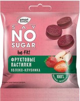 «Smart Formula», say no to sugar Фруктовые пастилки «Яблоко – клубника», 30г: 