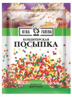 «Nina Farina», кондитерская посыпка «Цветные шарики», 15г: 