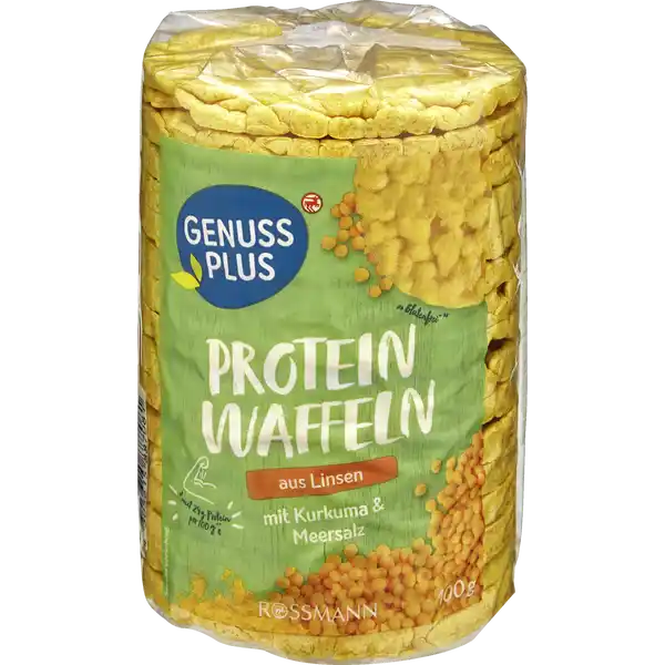 GENUSS PLUS Protein Waffeln aus Linsen: Цвет: Produktbeschreibung und details Unser Linsenwaffeln werden aus streng ausgewhlten Zutaten hergestellt bringen eine ordentliche Portion Protein mit und werden durch Kurkuma im Geschmack abgerundet Ideal als Snack fr Zwischendurch oder als Grundlage fr unsere Rossmann Brotaufstriche Lebensmittelunternehmer Name Dirk Rossmann GmbH Adresse Isernhgener Str   Burgwedel wwwrossmannde UrsprungslandHerkunftsort Slowakei Die Linsen stammen aus der Trkei Testurteile Qualittssiegel ampamp Verbandszeichen Rechtlich vorgeschriebene Produktbezeichnung Proteinwaffel aus Linsen mit Kurkuma Zutaten Linsen  Kurkuma  Meersalz  Nhrwerte Durchschnittliche Nhrwertangaben pro  g pro  Portion  g Energie  kj   kcal  kj   kcal Fett  g  g davon  gesttigte Fettsuren  g amplt  g Kohlenhydrate  g  g davon  Zucker  g  g Ballaststoffe  g amplt  g Eiwei  g  g Salz  g  g Gebrauch Aufbewahrung und Verwendung Aufbewahrungs und Verwendungsbedingungen Khl und trocken lagern Warnhinweise und wichtige Hinweise Warnhinweise Bitte achten Sie auf eine abwechslungsreiche und ausgewogene Ernhrung und eine gesunde Lebensweise
https://www.rossmann.de/de/lebensmittel-genuss-plus-protein-waffeln-aus-linsen/p/4305615887081