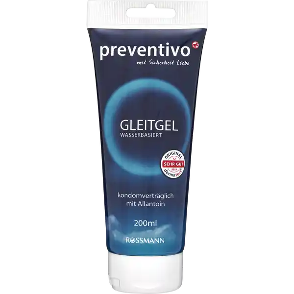 preventivo Gleit- & Massage-Gel: Цвет: Produktbeschreibung und details Preventivo Gleit ampamp MassageGel preventivo ist ein Gleit und MassageGel auf Wasserbasis und untersttzt die krpereigene Feuchtigkeit sorgt fr eine verbesserte Gleitfhigkeit und somit fr mehr Vergngen zu zweit preventivo kann mit allen Arten von Kondomen oder wasserdichten Vibratoren verwendet werden preventivo ist kein empfngnisverhtendes Mittel und bietet auch keinen Schutz vor Infektionen Bei Kinderwunsch nicht oder nur sparsam einsetzen da die Empfngnis erschwert werden knnte Bei Anwendung mit Kondom das Gleitgel auf das am erigierten Penis abgerollte Kondom auftragen kondomvertrglich mit Allantoin farblos und geruchs und geschmacksneutral haut und schleimhautvertrglich mikrobiologisch geprft und dermatologisch getestet rckstandsfrei mit Wasser abwaschbar Kontaktdaten Dirk Rossmann GmbH Isernhgener Strae   Burgwedel Testurteile Qualittssiegel ampamp Verbandszeichen Anwendung und Gebrauch Gebrauchsanweisung Durch die Tube des Gleitgels ist eine exakte Dosierung mglich Das Gleitgel kann einfach auf das Krperteil aufgetragen werden Es kann auch auf die Hand oder Finger getropft werden und auf die gewnschten Stellen verteilt werden Welche Menge an Gleitmittel zur Anwendung kommt ist von dem Anwendungszweck und dem individuellen Empfinden abhngig Vor dem Auftragen und Verteilen sollten aus hygienischen Grnden die Hnde gewaschen werden Das Gleitgel muss nach der Anwendung nicht entfernt werden Sollte eine Entfernung trotzdem gewnscht sein kann das Gleitgel rckstandfrei mit Wasser abgewaschen werden Von Vaginalsplungen ist abzuraten Weitere Informationen unter wwwrossmanndepreventivoinfo Inhaltsstoffe Aqua Glycerin Hydroxyethylcellulose Phenoxyethanol Allantoin Benzoic Acid
https://www.rossmann.de/de/gesundheit-preventivo-gleit--und-massage-gel/p/4305615301686