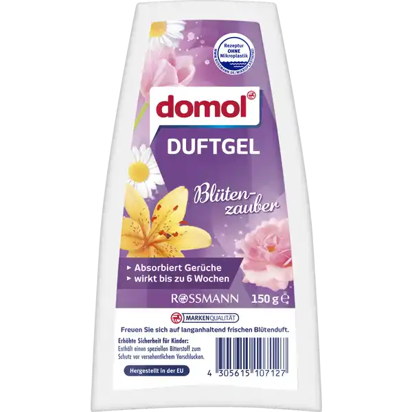 domol Duftgel quotBltenzauberquot: Цвет: https://www.rossmann.de/de/haushalt-domol-duftgel-bluetenzauber/p/4305615107127
Produktbeschreibung und details Freuen Sie sich auf langanhaltend frischen Bltenduft absorbiert Gerche wirkt bis zu  Wochen Kontaktdaten Dirk Rossmann GmbH Isernhgener Strae   Burgwedel wwwrossmannde   UrsprungslandHerkunftsort Hergestellt in der EU Testurteile Qualittssiegel ampamp Verbandszeichen Anwendung und Gebrauch Bitte Folie abziehen und aufrecht platzieren Inhaltsstoffe Enthlt Benzisothiazolinon Kann allergische Reaktionen hervorrufen Warnhinweise und wichtige Hinweise Warnhinweise ACHTUNG Erhhte Sicherheit fr Kinder Enthlt einen speziellen Bitterstoff zum Schutz vor versehentlichem Verschlucken Verursacht schwere Augenreizung Ist rztlicher Rat erforderlich Verpackung oder Kennzeichnungsetikett bereithalten Darf nicht in die Hnde von Kindern gelangen Vor Gebrauch Kennzeichnungsetikett lesen BEI KONTAKT MIT DEN AUGEN Einige Minuten lang behutsam mit Wasser splen Eventuell vorhandene Kontakt linsen nach Mglichkeit entfernen Weiter splen Bei anhaltender Augenreizung rztlichen Rat einholenrztliche Hilfe hinzuziehen Kann allergische Reaktionen hervorrufen Detergenzienblatt Detergenzienblatt Laden Sie das Dokument zum Produkt als PDF herunter