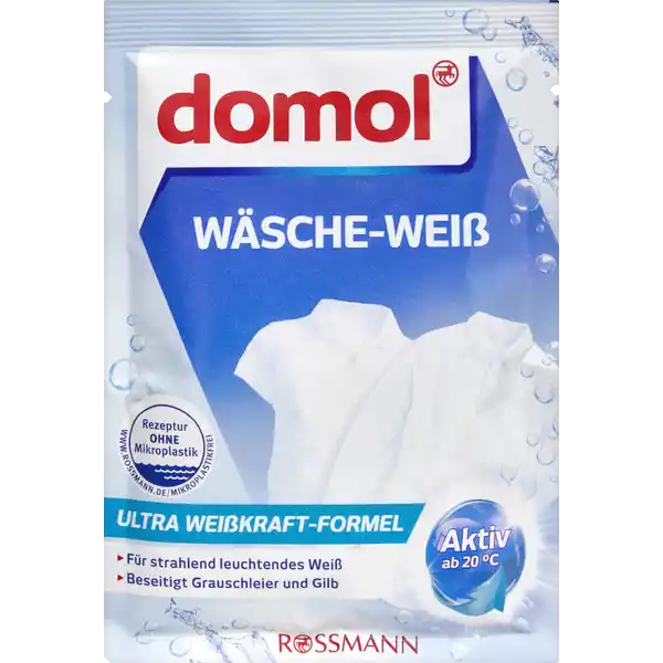 domol WscheWei: Цвет: https://www.rossmann.de/de/haushalt-domol-waesche-weiss/p/4305615095301
Produktbeschreibung und details Freuen Sie sich auf strahlend weie Wsche  mit dem domol WscheWei geeignet fr alle Faserarten auch Feinwsche praktischer Portionsbeutel fr eine Maschinenwsche Kontaktdaten Drik Rossmann GmbH Isernhgener Str   Burgwedel wwwrossmannde   UrsprungslandHerkunftsort Deutschland Testurteile Qualittssiegel ampamp Verbandszeichen Anwendung und Gebrauch Beutelinhalt in die Einsplkammer zum Waschmittel in den Hauptwaschgang geben Beutelinhalt und Waschmittel in  l warmem Wasser auflsen und die Wsche mindestens  Stunde einlegen Anschlieend wie gewohnt waschen Inhaltsstoffe  Bleichmittel auf Sauerstoffbasis Unter  anionische Tenside unter  nichtionische Tenside Enzyme Amylase Lipase Protease optische Aufheller Soda TAED Silikate Warnhinweise und wichtige Hinweise Warnhinweise ACHTUNG Verursacht schwere Augenreizung Ist rztlicher Rat erforderlich Verpackung oder Kennzeichnungsetikett bereithalten Darf nicht in die Hnde von Kindern gelangen AugenschutzGesichtsschutz tragen Nach Gebrauch Hnde grndlich waschen BEI KONTAKT MIT DEN AUGEN Einige Minuten lang behutsam mit Wasser splen Eventuell vorhandene Kontaktlinsen nach Mglichkeit entfernen Weiter splen Bei anhaltender Augenreizung rztlichen Rat einholenrztliche Hilfe hinzuziehen domol WscheWei ausschlielich fr weie Textilien verwenden Angegebene Dosierung beachten Nicht fr Wolle und Seide geeignet Pflegehinweise in den Textilien beachten Detergenzienblatt Detergenzienblatt Laden Sie das Dokument zum Produkt als PDF herunter