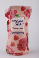 Мыло жидкое AROMA SOAP 1л Малина и пион 1000мл: 