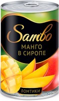 «Sambo», манго в сиропе, ломтики, 415г: 