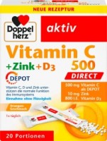 Витамин С 500+цинк+D3 депо прямые гранулы 20 штук: https://www.dm.de/doppelherz-vitamin-c-500-zink-d3-depot-direktgranulat-20-st-p4009932134346.html