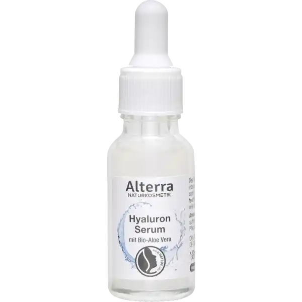 Alterra NATURKOSMETIK Hyaluro Serum: Цвет: https://www.rossmann.de/de/make-up-alterra-naturkosmetik-hyaluro-serum/p/4305615861937
Produktbeschreibung und details Das Alterra Hyaluron Serum versorgt die Haut intensiv mit Feuchtigkeit Das Serum hydratisiert auch empfindliche Haut und verleiht durch die feuchtigkeitsspendende leichte Pflege eine Haut wie aufgepolstert mit Hyaluron spendet intensive Feuchtigkeit mit BioAloe Vera Kontaktdaten Dirk Rossmann GmbH Isernhgener Str   Burgwedel wwwrossmannde Testurteile Qualittssiegel ampamp Verbandszeichen Anwendung und Gebrauch Zwei bis drei Tropfen des Serums auftragen und einwirken lassen anschlieend Pflegecreme oder Makeup auftragen Inhaltsstoffe Aqua Alcohol Glycerin Xanthan Gum Aloe Barbadensis Leaf Juice Powder Sodium Hyaluronate Sodium Lactate Helianthus Annuus Hybrid Oil Aronia Melanocarpa Fruit Extract Parfum Linalool Limonene Benzyl Salicylate  ingredients from certified organic agriculture  from natural essential oils