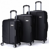 VERTICAL STUDIO "Visby" 20" 24" 28" Suitcase Set of 3 black: Цвет: Brand VERTICAL STUDIO Set consisting of three trolley cases Outer material plastic ABS big Trolley External dimensions HWD  cm   cm   cm inches      Net weight  volume kg  L medium Trolley External dimensions HWD  cm   cm   cm inches      Net weight  volume kg  L smaller Trolley External dimensions HWD  cm   cm   cm inches      Net weight  volume kg  L Lining material  polyester Brand logo as a metal emblem on the front Matryoshka design can be stored inside each other to save space The smallest Suitcase corresponds to the size regulations for hand luggage a telescopic handle with several possible height settings four smoothrunning wheels for convenient transport a large main compartment with a circumferential way zipper three digit suitcase lock  possible combinations Divider with integrated zippered mesh pocket for division converging tension straps with click closure Interior lined throughout Zippered lining on each side of the case two carrying handles with suspension four spacers on one L long side structured outer material with a matte finish NEW with box ampamp original packaging
https://www.sportspar.com/vertical-studio-visby-20-24-28-suitcase-set-of-3-black